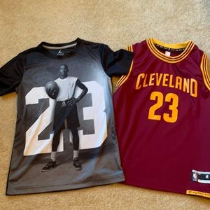 Bundle - Michael Jordan M boys dry fit too and Cleveland jersey